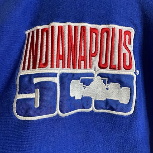 VTG Indianapolis 500 Blue Pullover Adult Small Indianapolis Speedway Hoodie Y2K - Picture 2 of 3